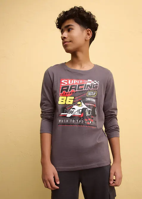 L&aring;ng&auml;rmad T-shirt i ekologisk bomull, bonprix