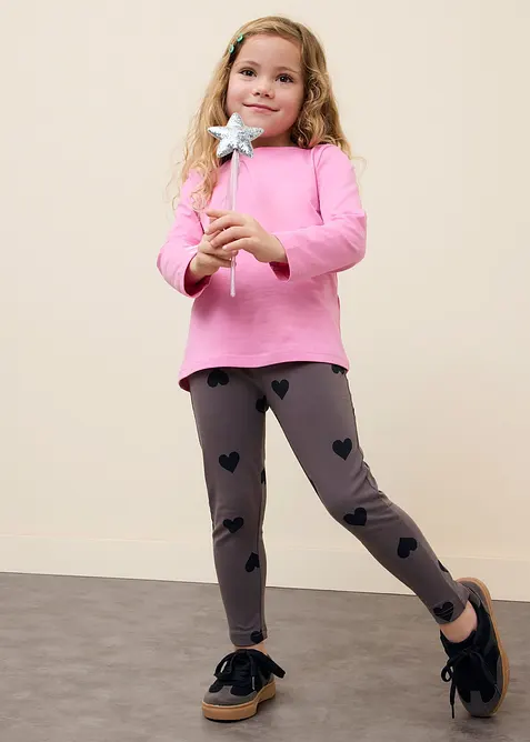 L&aring;ng&auml;rmad topp i ekologisk bomull med stretch (3-pack), bonprix