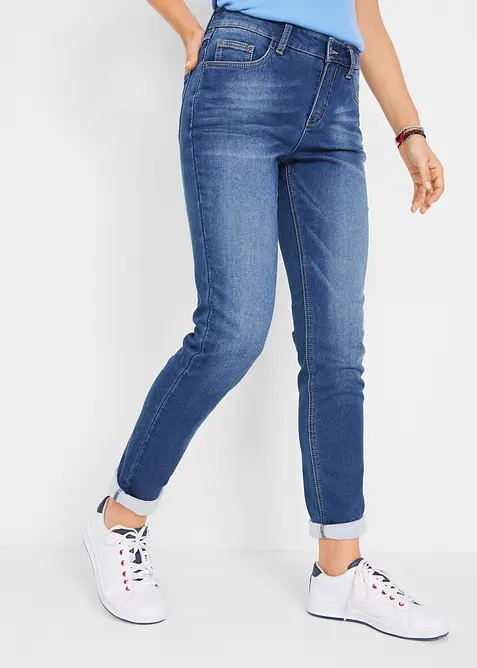 Termojeans med mjuk insida, boyfriendmodell, bonprix