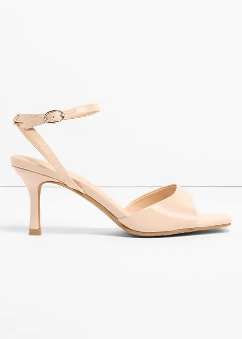 Sandalett med lacklook, bonprix