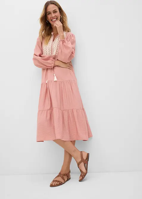 Midikl&auml;nning av mjuk viskosmix, bonprix