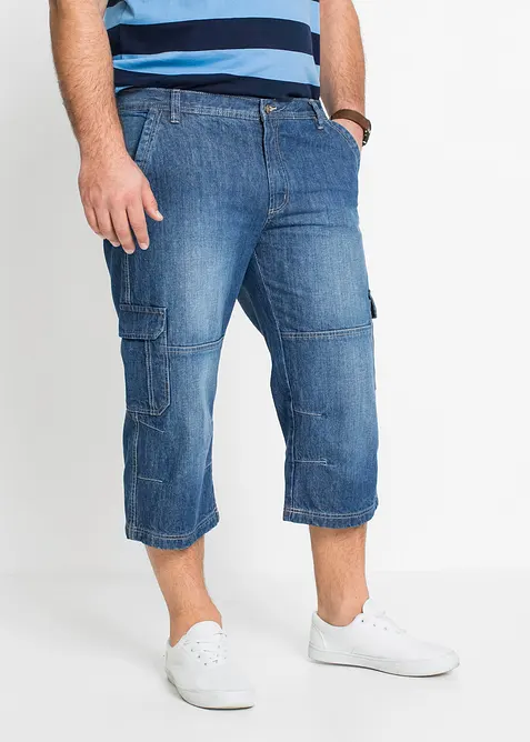 3/4-Jeans med cargofickor, Regular Fit, Straight, bonprix