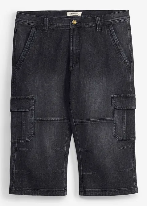 3/4-Jeans med cargofickor, Regular Fit, Straight, bonprix