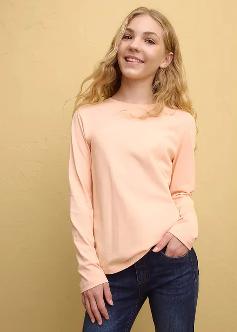 L&aring;ng&auml;rmad T-shirt i ekologisk bomull (3-pack), bonprix