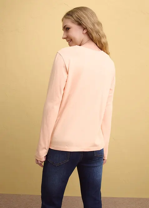 L&aring;ng&auml;rmad T-shirt i ekologisk bomull (3-pack), bonprix