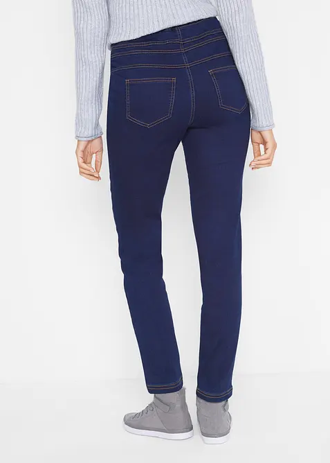 Jeggings i tunn t&ouml;jbar termomaterial med bekv&auml;m h&ouml;g midja, bonprix