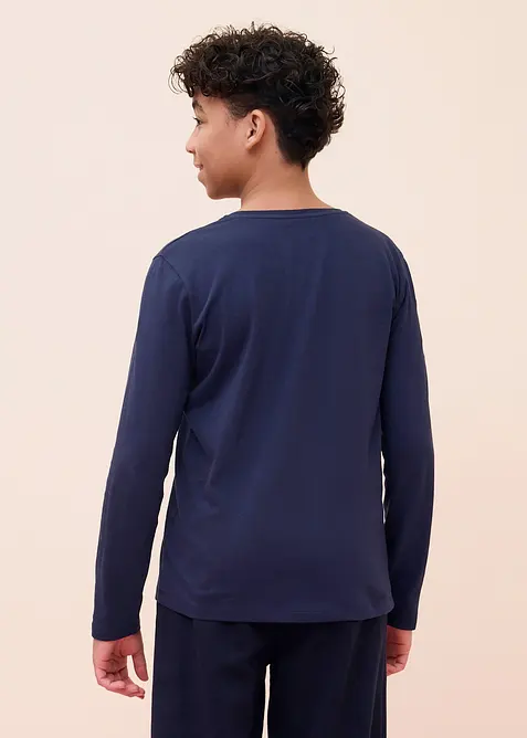 L&aring;ng&auml;rmad T-shirt med ekologisk bomull (5-pack), bonprix