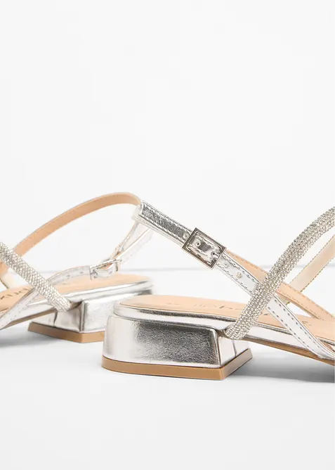 Sandal med glitterstenar, bonprix