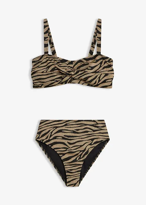 Balconettebikini i glansigt material (2 delar), bonprix