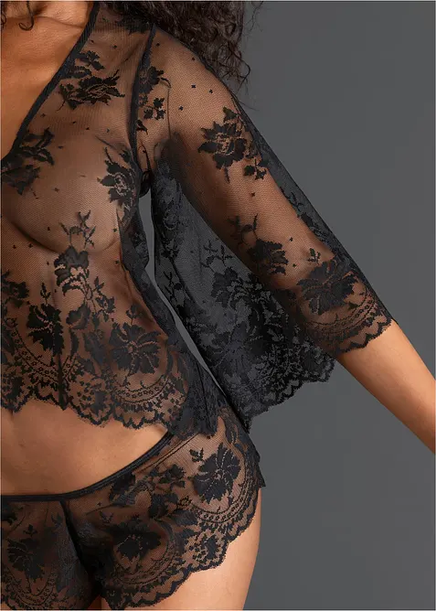 L&aring;ng&auml;rmad topp + hipstertrosa (2 delar), bonprix