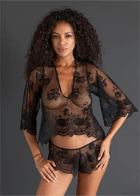 L&aring;ng&auml;rmad topp + hipstertrosa (2 delar), bonprix