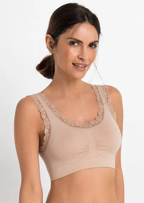 S&ouml;ml&ouml;s BH-topp fr&aring;n Feel Comfort (2-pack), bonprix