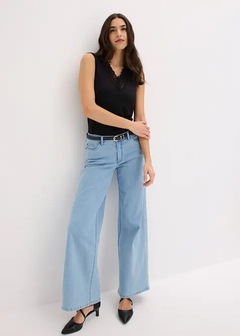 Topp med spets, bonprix