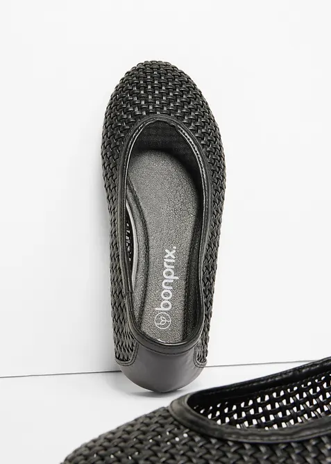 Ballerinaskor av mjukt material, bonprix