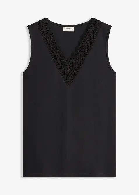 Topp med spets, bonprix
