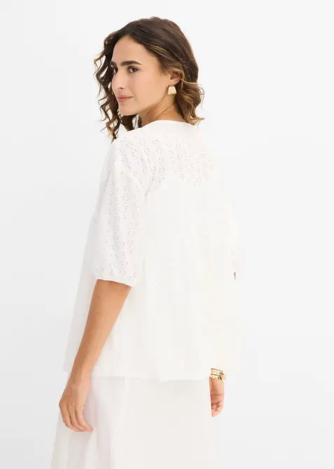 Tunika med broderi av h&ouml;g kvalitet, bonprix