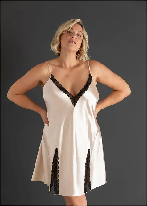 Neglig&eacute; i satin, bonprix