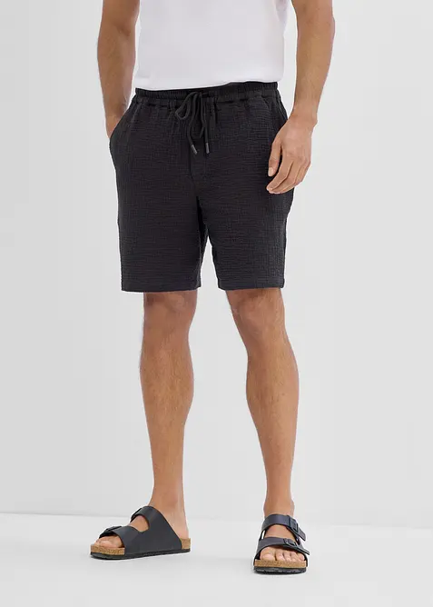 Shorts i bomullsmuslin (2-pack), bonprix