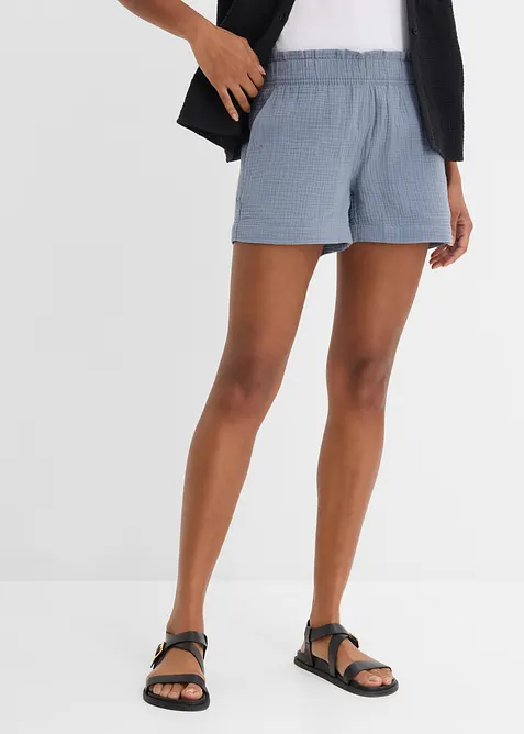 Muslinshorts i bomull, bonprix