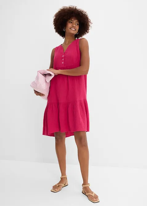 Kl&auml;nning i luftig muslin, bonprix