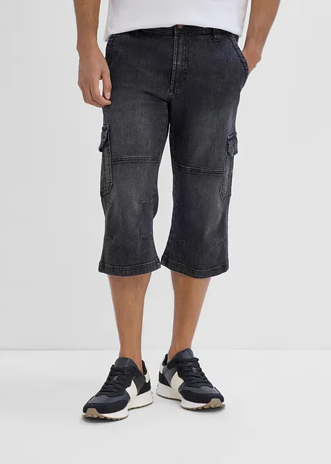 3/4-Jeans med cargofickor, Regular Fit, Straight, bonprix