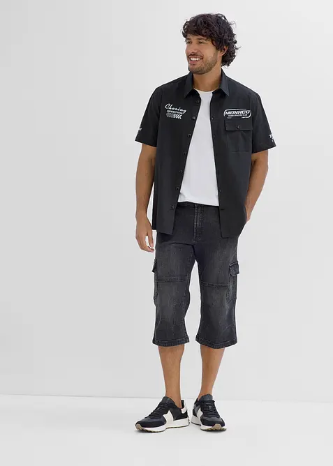 3/4-Jeans med cargofickor, Regular Fit, Straight, bonprix