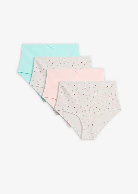 Maxitrosa av mjukt ribbat bomullsmaterial (4-pack), bonprix