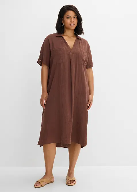 Kaftankl&auml;nning av mjuk muslin, bonprix