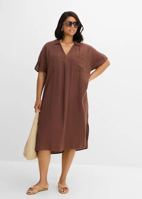 Kaftankl&auml;nning av mjuk muslin, bonprix
