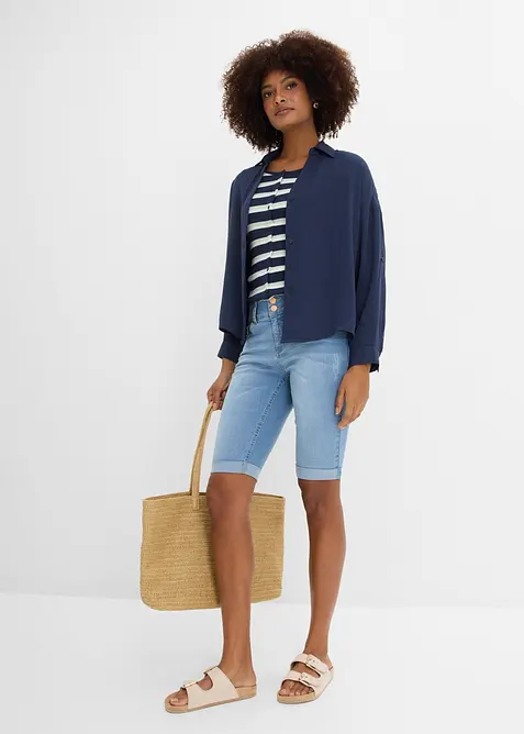 Jeansbermudas Mid Waist, bonprix