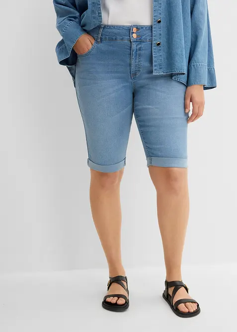 Jeansbermudas Mid Waist, bonprix