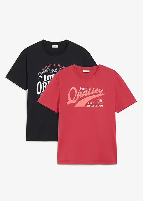 T-shirt i ekologisk bomull (2-pack), bonprix