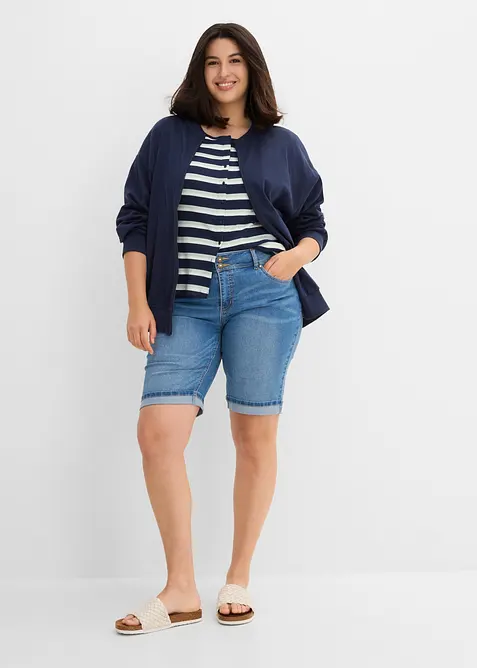 Jeansbermudas Mid Waist, bonprix