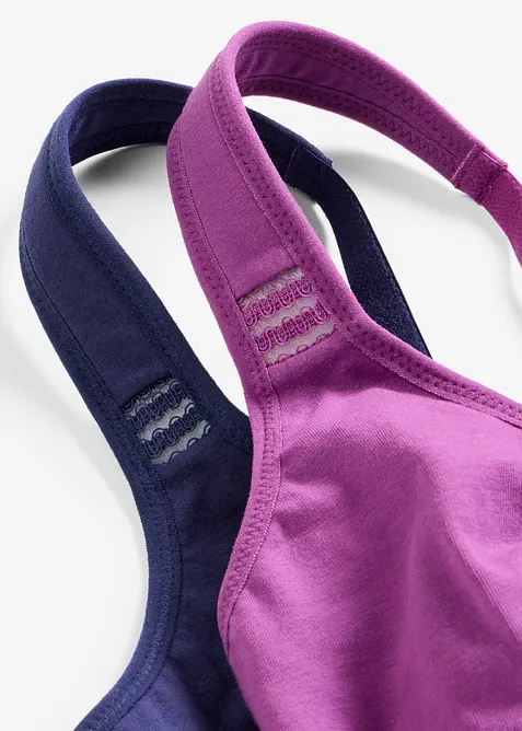 T-shirtbeh&aring; utan bygel med bomull (2-pack), bonprix