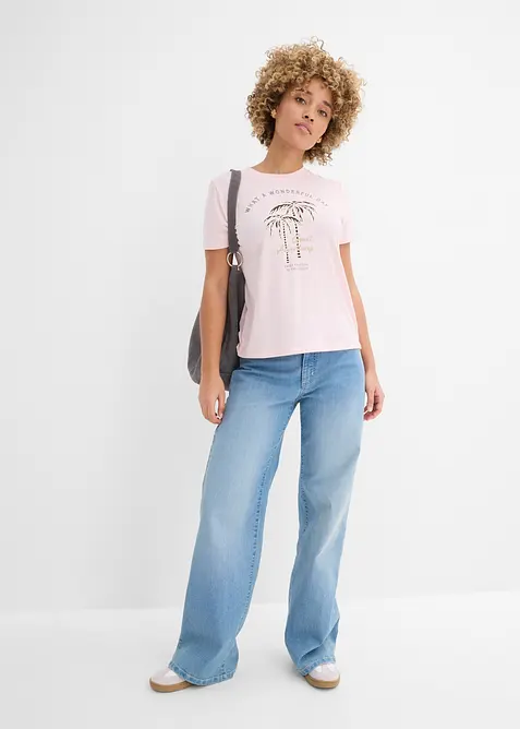 T-shirt med tryckt motiv, bonprix