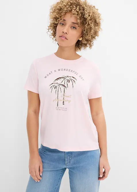 T-shirt med tryckt motiv, bonprix