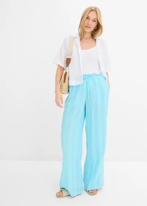 Dra p&aring;-byxa av luftig muslin, bonprix