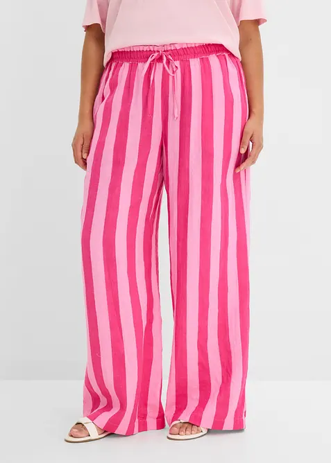 Dra p&aring;-byxa av luftig muslin, bonprix