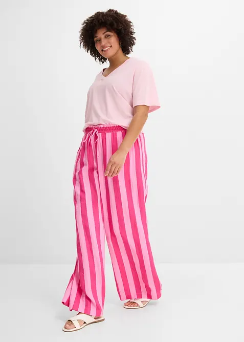 Dra p&aring;-byxa av luftig muslin, bonprix