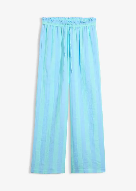 Dra p&aring;-byxa av luftig muslin, bonprix