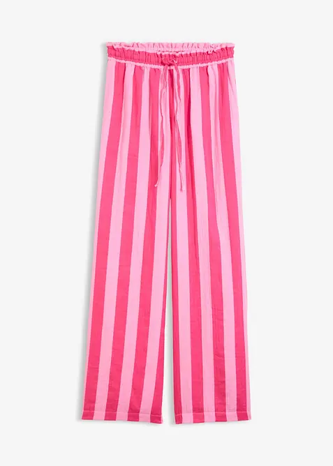 Dra p&aring;-byxa av luftig muslin, bonprix