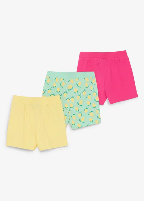 Jerseyshorts av ekologisk bomull (3-pack), bonprix