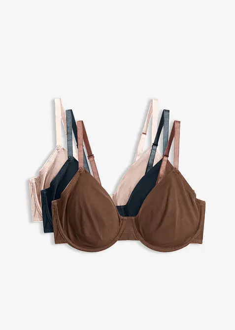 Ovadderad T-shirtbeh&aring; (3-pack), bonprix