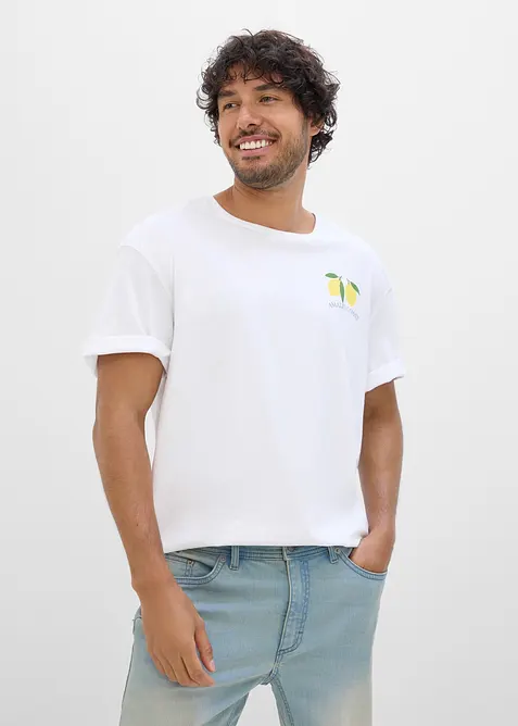 T-shirt i ekologisk bomull, avslappnad passform, bonprix