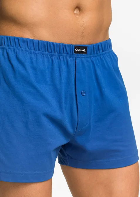 Ledigt skurna boxershorts i bomullsjersey (3-pack), bonprix