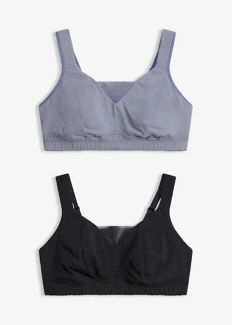 T-shirtbeh&aring; utan bygel med bomull (2-pack), bonprix