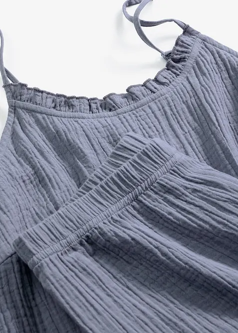 Muslinpyjamas med shorts och smala axelband, bonprix
