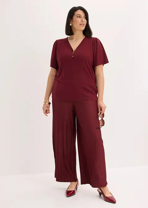 Plisserad jerseybyxa, bonprix