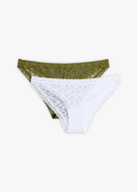 Minitrosa med mjuk spets (2-pack), bonprix