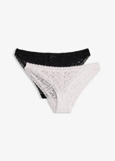 Minitrosa med mjuk spets (2-pack), bonprix